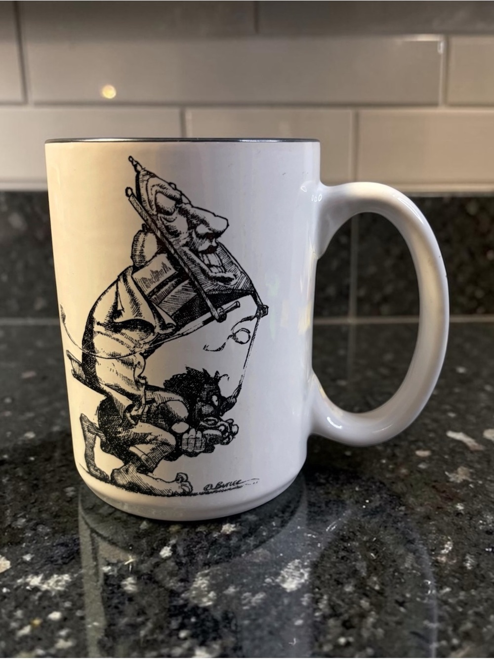 'BED RIDDEN' 2008 CHRIS BUTLER ART COFFEE MUG